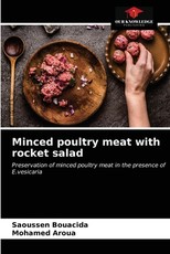 Minced poultry meat with rocket salad