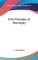 First Principles of Theosophy