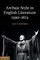 Archaic Style in English Literature, 1590-1674