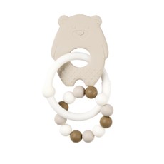 NATTOU Silicone teether bear beige
