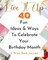 Live It Up - 40 Fun Ideas And Ways To Celebrate Your Birthday Month - A Work Book Journal