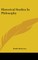 Historical Studies In Philosophy