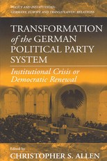 Transformation of the German Political Party System Transformation of the German Political Party System
