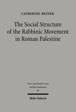 The Social Structure of the Rabbinic Movement in Roman Palestine