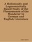 A Holistically and Logocentrically Based Study of the Phenomenon of the Wanderer In German and English Literature