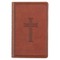 KJV Holy Bible, Giant Print Standard Size Faux Leather Red Letter Edition - Ribbon Marker, King James Version, Brown