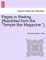 Pages in Waiting. [Reprinted from the Temple Bar Magazine.]