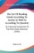 The Art Of Reading Greek According To Accent As Well As According To Quantity