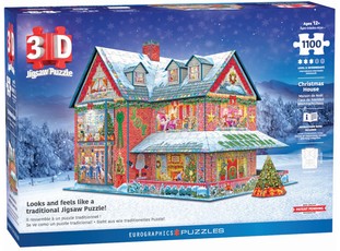 Puzzle Christmas House (3D), 1100 pcs