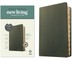 NLT Thinline Reference Bible, Filament Enabled Edition (Red Letter, Genuine Leather, Olive Green, Indexed)