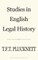 Studies in English Legal History