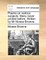 Poems on Various Subjects. Many Never Printed Before. Written by MR Moses Browne.