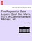 The Pageant of Saint Lusson, Sault Ste. Marie, 1671. a Commencement Address, Etc.