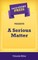 Short Story Press Presents A Serious Matter