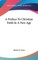 A Preface to Christian Faith in a New Age