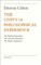 Unity of Philosophical Experience