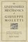 The Unfinished Mechanics of Giuseppe Moletti