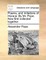 Poems, and Imitations of Horace. by Mr. Pope. Now First Collected Together.