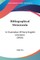 Bibliographical Memoranda