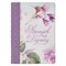 Christian Art Gifts Vegan Leather Zipped Journal, Inspirational Women's Notebook Strength and Dignity Scripture, Flexible Cover, 336 Ruled Pages, Ribbon Bookmark, Prov. 31:25 Bible Verse