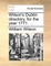 Wilson's Dublin Directory, for the Year 1771. ...