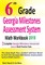 6th Grade Georgia Milestones Assessment System Math Workbook 2018