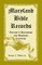 Maryland Bible Records, Volume 1