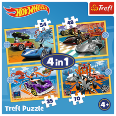 TREFL HOT WHEELS Puzzle 4 in 1 set TREFL HOT WHEELS Puzzle 4 in 1 set