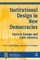Institutional Design in New Democracies