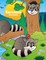 Raccoons Coloring Book 1