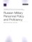 Russian Military Personnel Policy and Proficiency