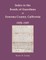 Index to the Bonds of Guardians of Sonoma County, California 1852-1907
