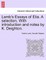 Lamb's Essays of Elia. a Selection. with Introduction and Notes by K. Deighton.