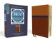 NIV Study Bible, Fully Revised Edition, Personal Size, Leathersoft, Brown/Blue, Red Letter, Comfort Print