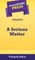 Short Story Press Presents A Serious Matter