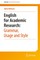 English for Research: Usage, Style, and Grammar