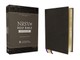 Nrsvue, Holy Bible with Apocrypha, Premium Goatskin Leather, Black, Premier Collection, Art Gilded Edges, Comfort Print