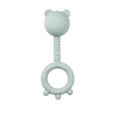 NATTOU Silicone Rattle bear aqua green