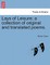 Lays of Leisure; A Collection of Original and Translated Poems.