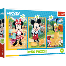 TREFL DISNEY MICKEY MOUSE puzzle set Mouse on holiday, 3x50 pcs
