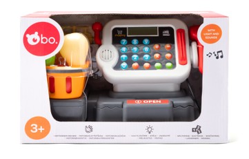 bo. Cash register with light and sounds