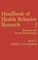 Handbook of Health Behavior Research I