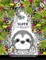 Sloth coloring book for adults