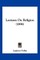 Lectures On Religion (1896)