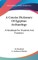 A Concise Dictionary Of Egyptian Archaeology