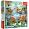 TREFL Pužļu komplekts Dinozauri 4in1, 12+15+20+24 gab.