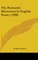 The Romantic Movement In English Poetry (1909)