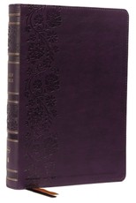 Nkjv, Single-Column Wide-Margin Reference Bible, Leathersoft, Purple, Red Letter, Thumb Indexed, Comfort Print Nkjv, Single-Column Wide-Margin Reference Bible, Leathersoft, Purple, Red Letter, Thumb Indexed, Comfort Print