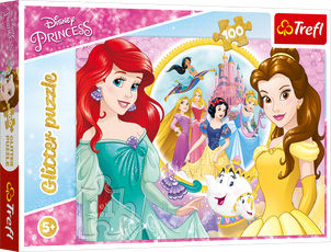 TREFL DISNEY PRINCESS Glitter puzzle, 100 pcs TREFL DISNEY PRINCESS Glitter puzzle, 100 pcs