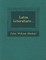 Latin Literature...